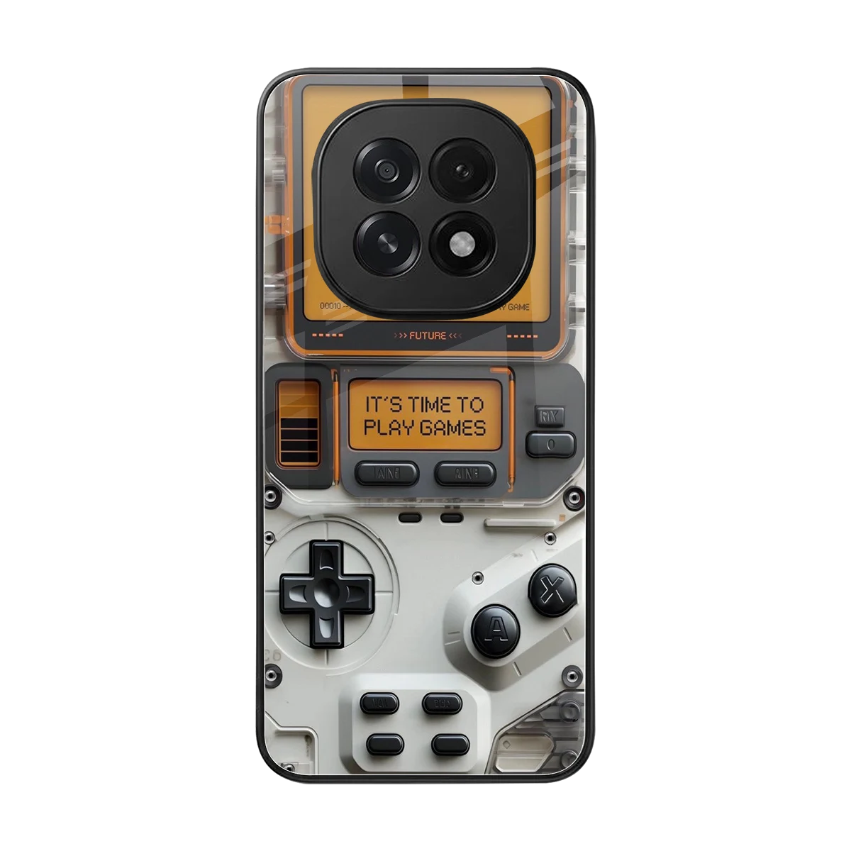 Gameboy Orange back phone cover | glass case for oppo f29 5g