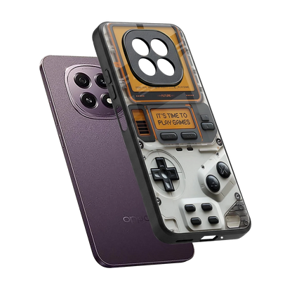 Gameboy Orange sleek oppo f29 5g cover with tempered glass back and TPU edges
