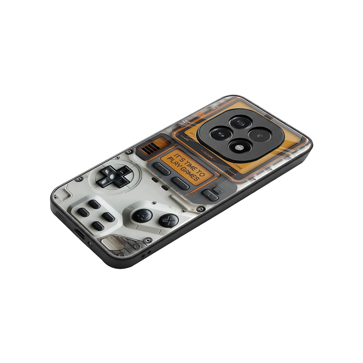 Gameboy Orange stylish phone case for oppo f29 5g | glossy glass and slim fit