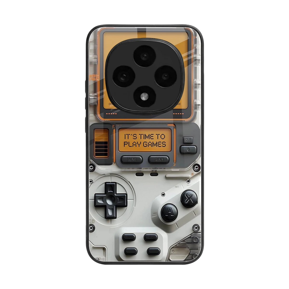 Gameboy Orange back phone cover | glass case for oppo f31 pro 5g