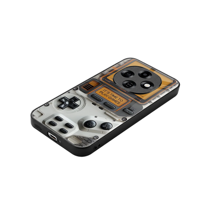 Gameboy Orange stylish phone case for oppo f31 pro 5g | glossy glass and slim fit