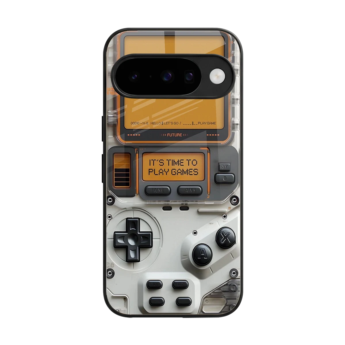 Gameboy Orange back phone cover | glass case for google pixel 10