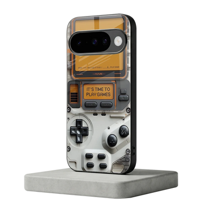 Gameboy Orange google pixel 10 mobile cover | shockproof glass phone case