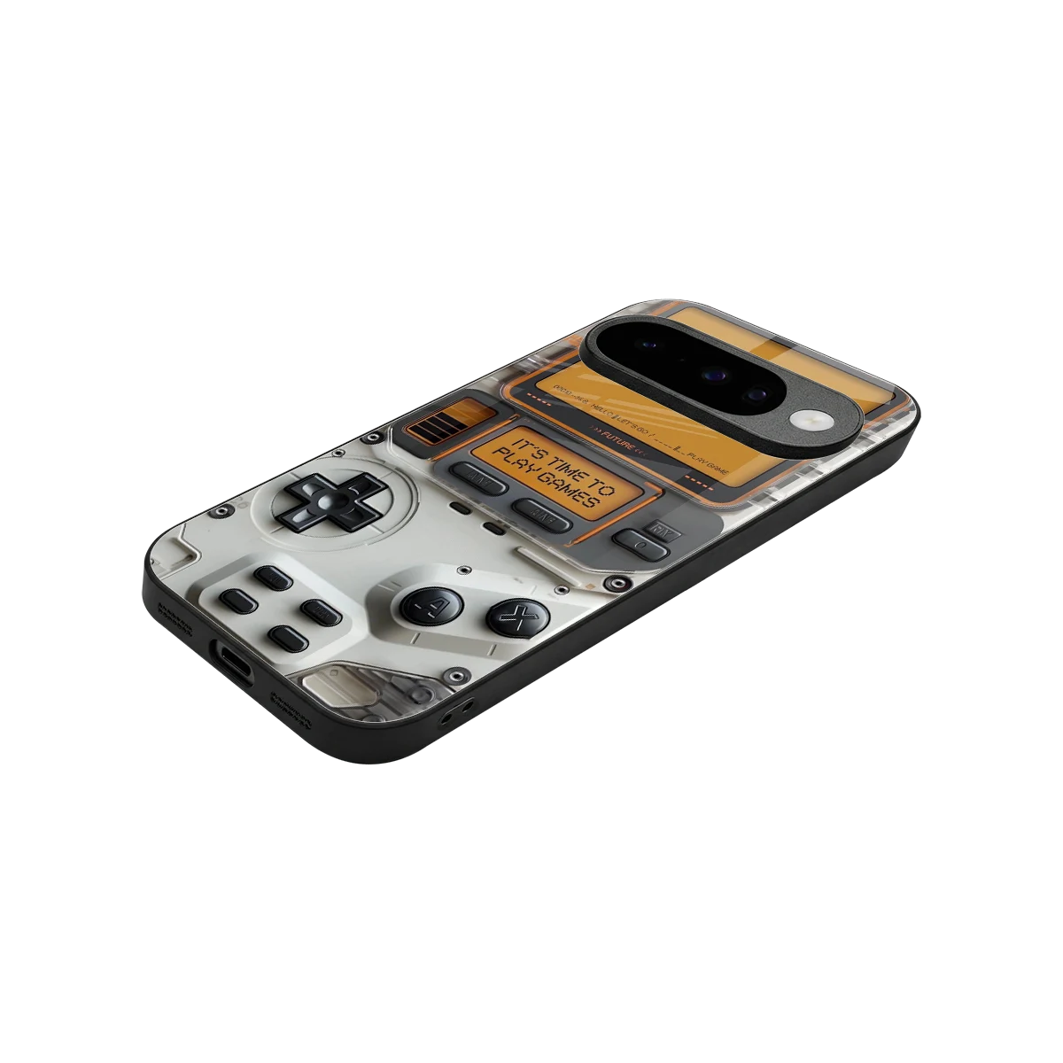 Gameboy Orange stylish phone case for google pixel 10 | glossy glass and slim fit