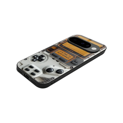 Gameboy Orange stylish phone case for google pixel 10 | glossy glass and slim fit