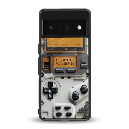 Gameboy Orange back phone cover | glass case for google pixel 6 pro