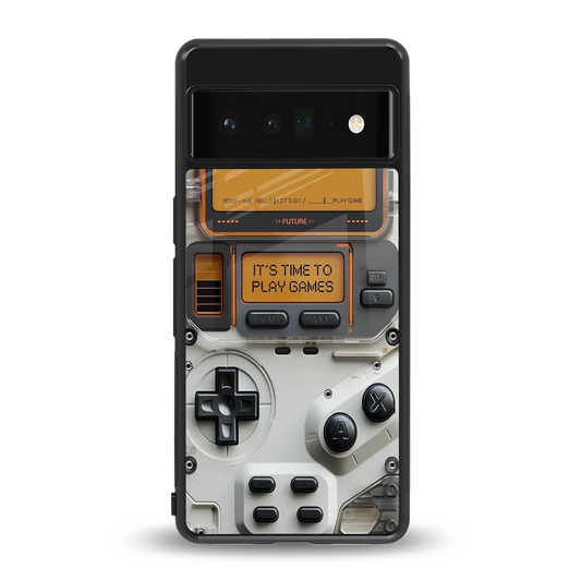 Gameboy Orange back phone cover | glass case for google pixel 6 pro