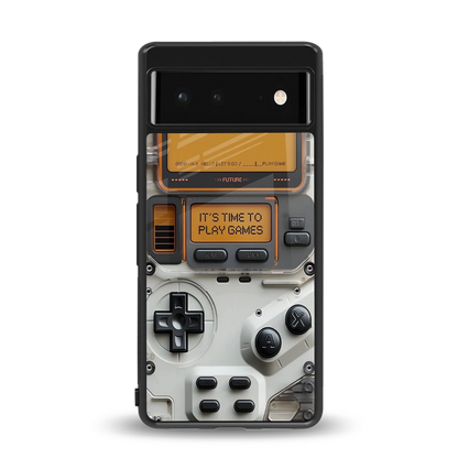 Gameboy Orange back phone cover | glass case for google pixel 6a