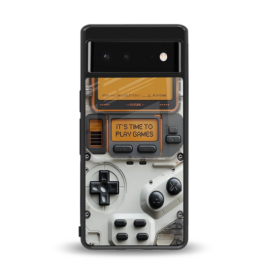 Gameboy Orange back phone cover | glass case for google pixel 6a