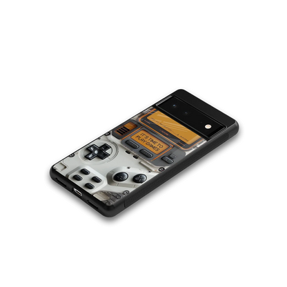 Gameboy Orange google pixel 6a mobile cover | shockproof glass phone case