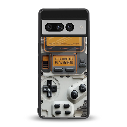 Gameboy Orange back phone cover | glass case for google pixel 7 pro