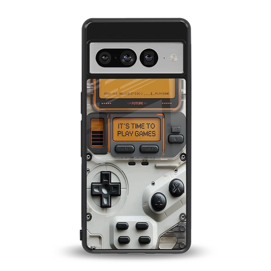 Gameboy Orange back phone cover | glass case for google pixel 7 pro
