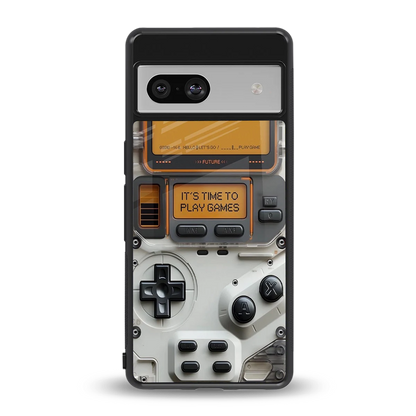 Gameboy Orange back phone cover | glass case for google pixel 7a