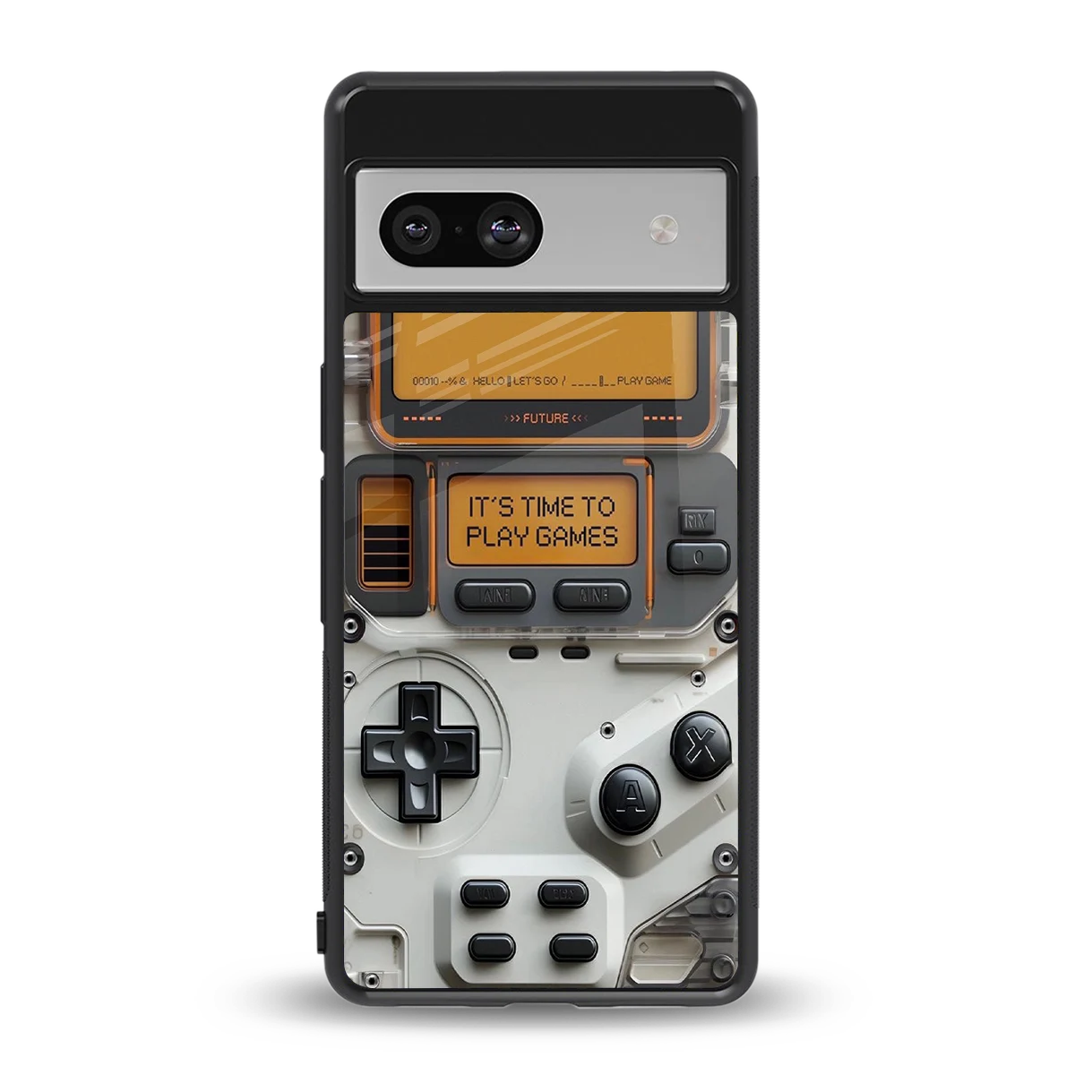 Gameboy Orange back phone cover | glass case for google pixel 7