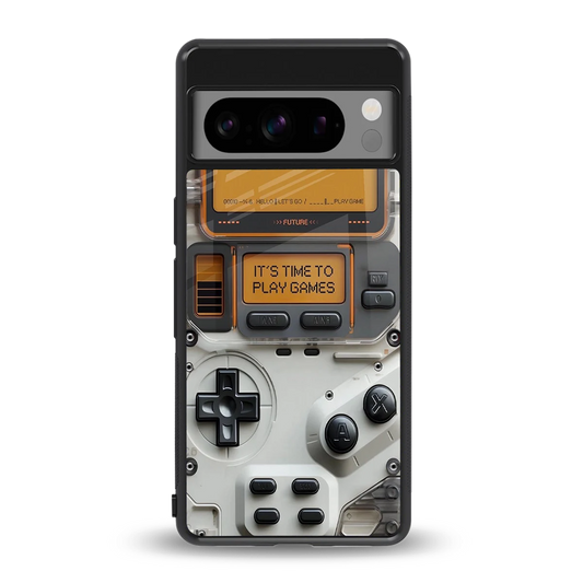 Gameboy Orange back phone cover | glass case for google pixel 8 pro