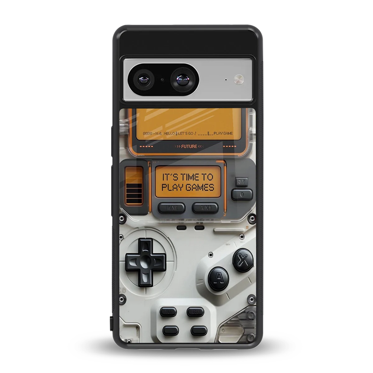 Gameboy Orange back phone cover | glass case for google pixel 8