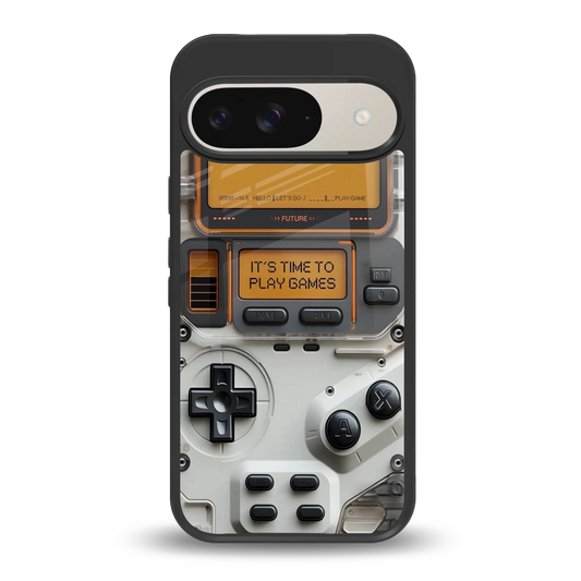 Gameboy Orange back phone cover | glass case for google pixel 9