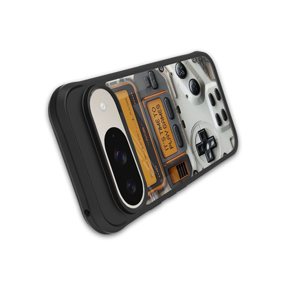 Gameboy Orange stylish phone case for google pixel 9 | glossy glass and slim fit