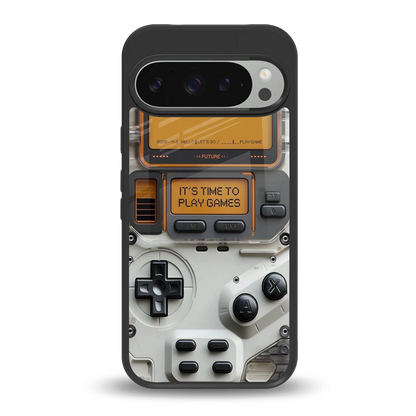 Gameboy Orange back phone cover | glass case for google pixel 9 pro
