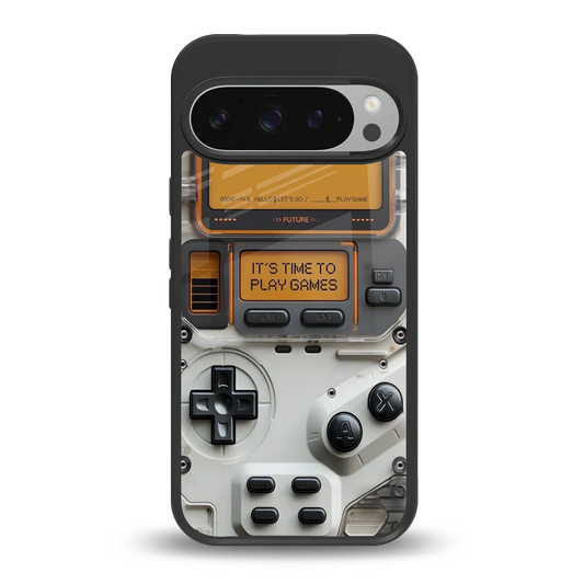 Gameboy Orange back phone cover | glass case for google pixel 9 pro xl