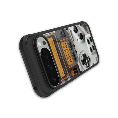Gameboy Orange stylish phone case for google pixel 9 pro | glossy glass and slim fit