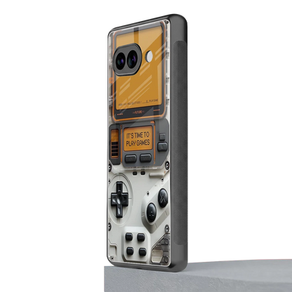 Gameboy Orange google pixel 10a mobile cover | shockproof glass phone case