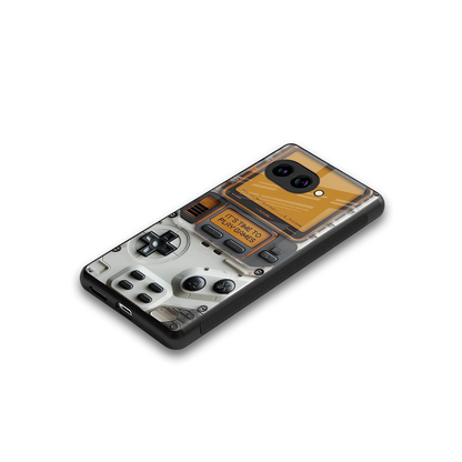 Gameboy Orange stylish phone case for google pixel 10a | glossy glass and slim fit