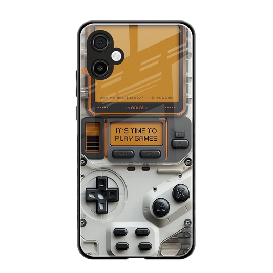 Gameboy Orange back phone cover | glass case for samsung galaxy a06 5g