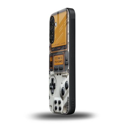 Gameboy Orange samsung galaxy a17 5g mobile cover | shockproof glass phone case