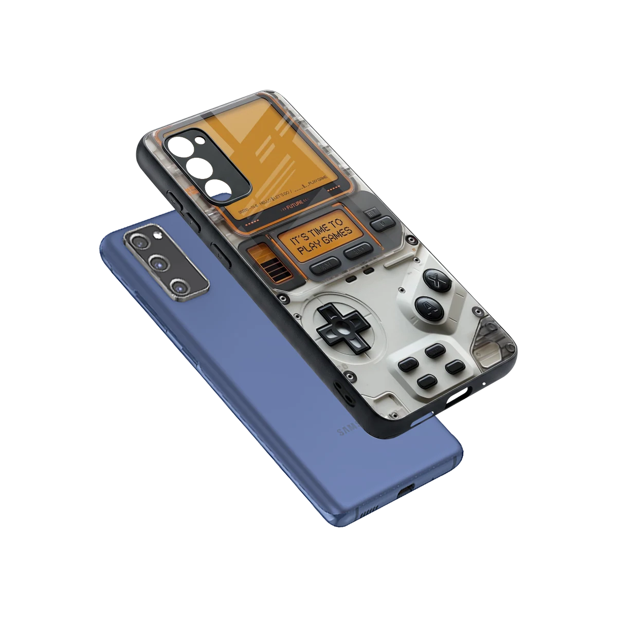 Gameboy Orange sleek samsung galaxy s20 fe cover with tempered glass back and TPU edges