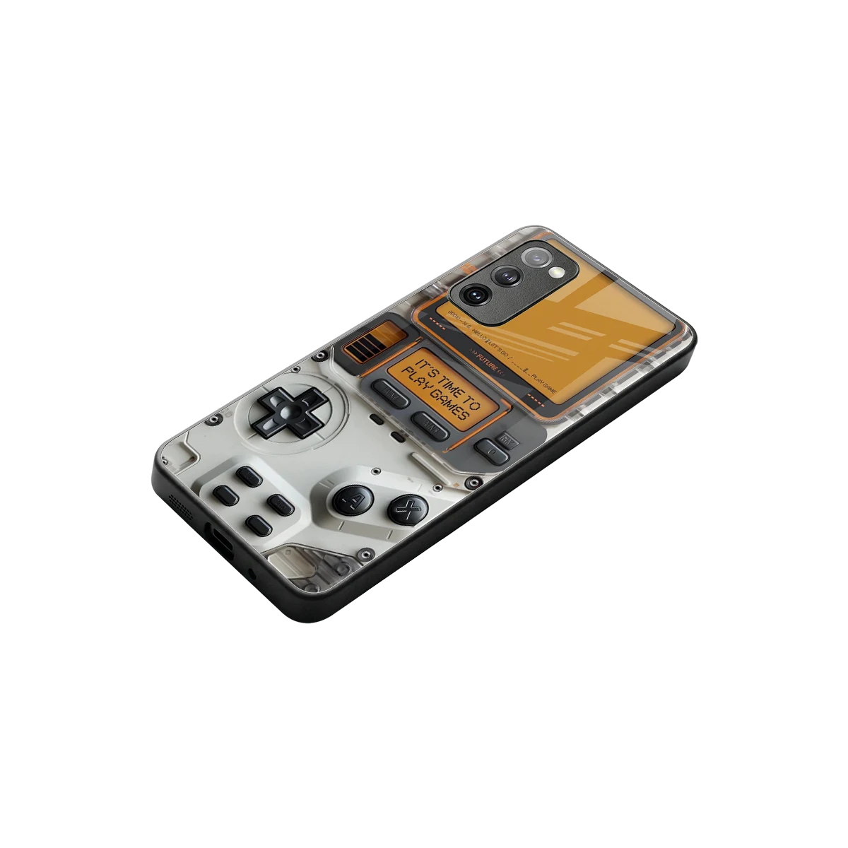Gameboy Orange stylish phone case for samsung galaxy s20 fe | glossy glass and slim fit