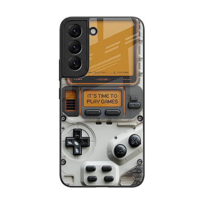 Gameboy Orange back phone cover | glass case for samsung galaxy s22