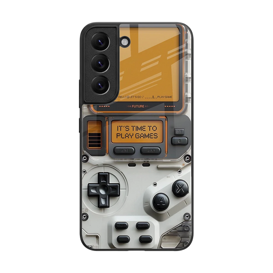 Gameboy Orange back phone cover | glass case for samsung galaxy s22