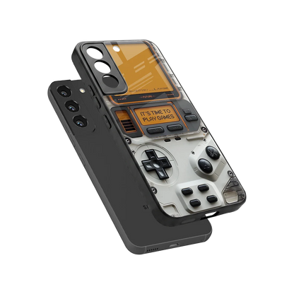Gameboy Orange sleek samsung galaxy s22 cover with tempered glass back and TPU edges
