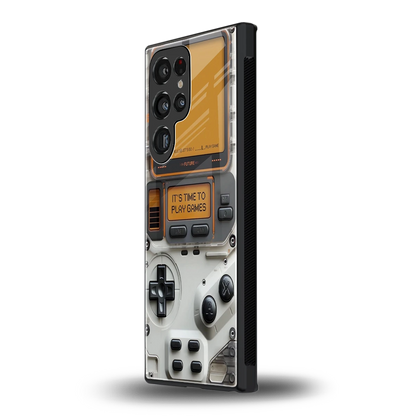 Gameboy Orange samsung galaxy s23 ultra mobile cover | shockproof glass phone case