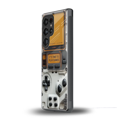 Gameboy Orange samsung galaxy s25 ultra mobile cover | shockproof glass phone case