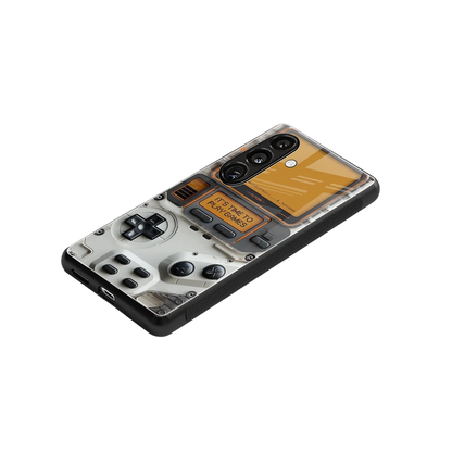 Gameboy Orange stylish phone case for samsung galaxy s23 plus | glossy glass and slim fit