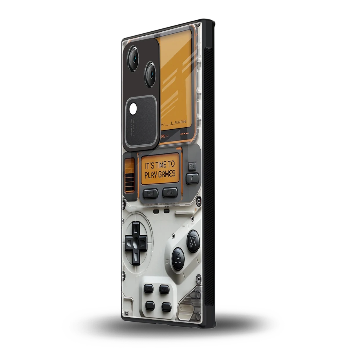 Gameboy Orange vivo v30 mobile cover | shockproof glass phone case