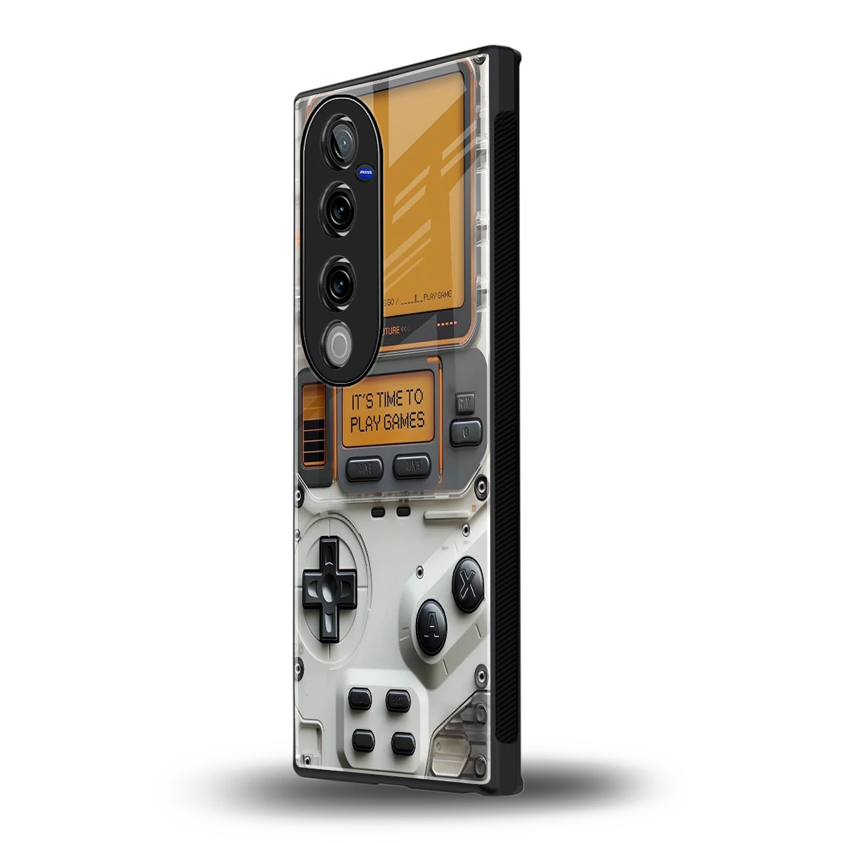 Gameboy Orange vivo v40 pro mobile cover | shockproof glass phone case