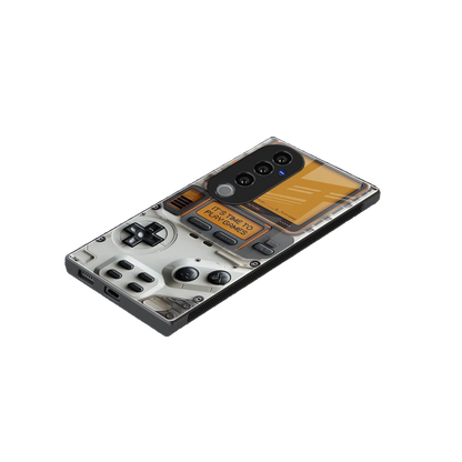 Gameboy Orange stylish phone case for vivo v40 pro | glossy glass and slim fit