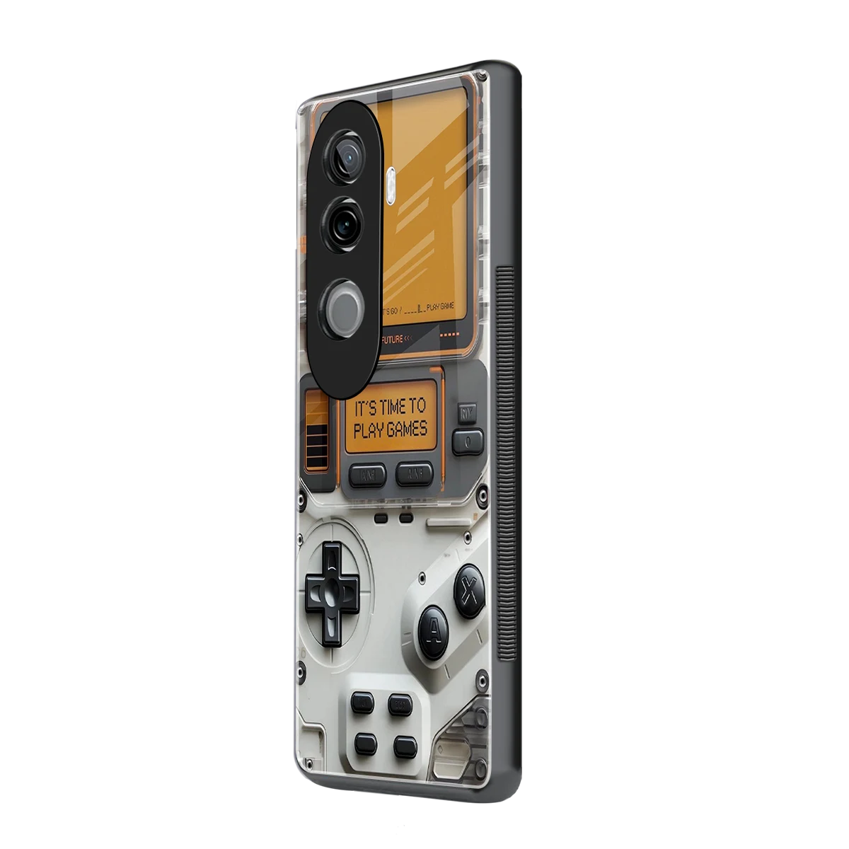 Gameboy Orange vivo v40e mobile cover | shockproof glass phone case