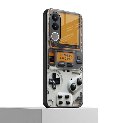 Gameboy Orange vivo v70 fe mobile cover | shockproof glass phone case
