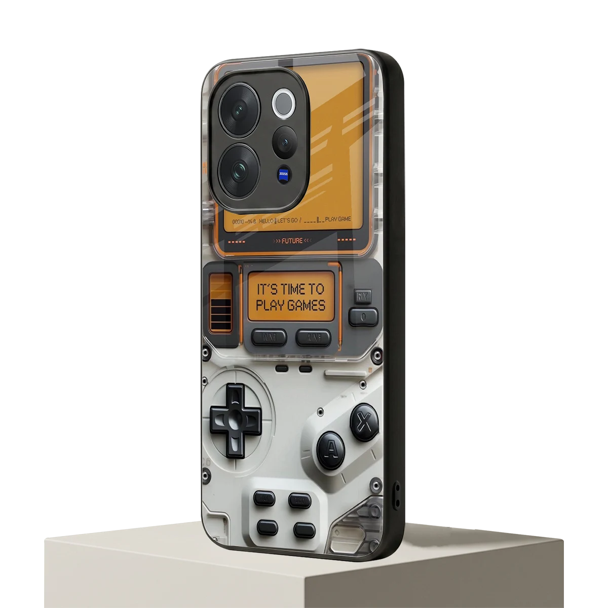 Gameboy Orange vivo v70 mobile cover | shockproof glass phone case
