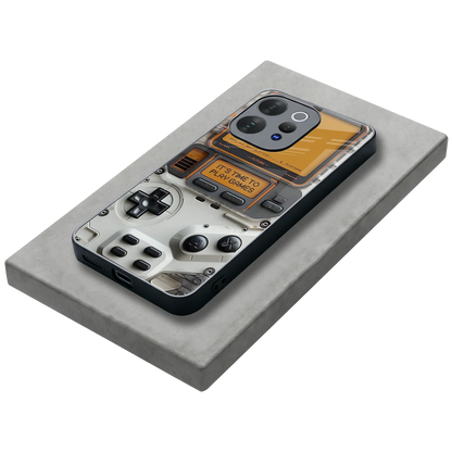 Gameboy Orange stylish phone case for vivo v70 | glossy glass and slim fit