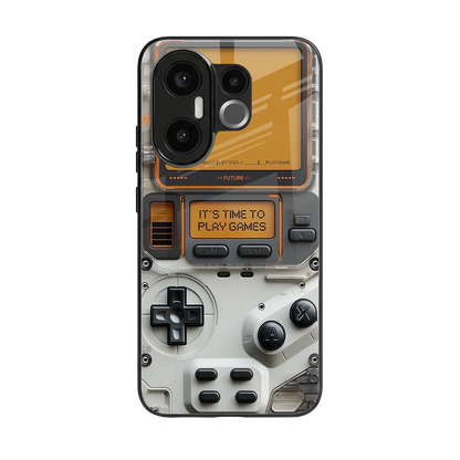 Gameboy Orange back phone cover | glass case for vivo x200 fe