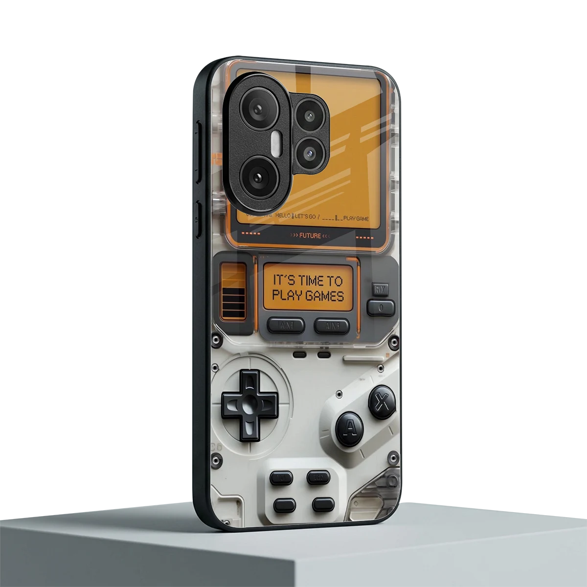 Gameboy Orange vivo x200 fe mobile cover | shockproof glass phone case