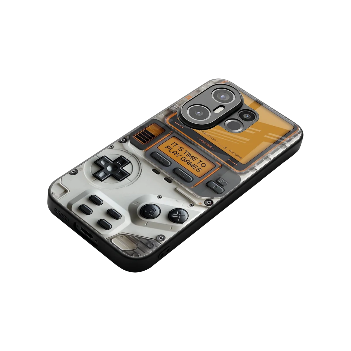 Gameboy Orange stylish phone case for vivo x200 fe | glossy glass and slim fit