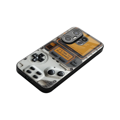 Gameboy Orange stylish phone case for vivo x200 fe | glossy glass and slim fit