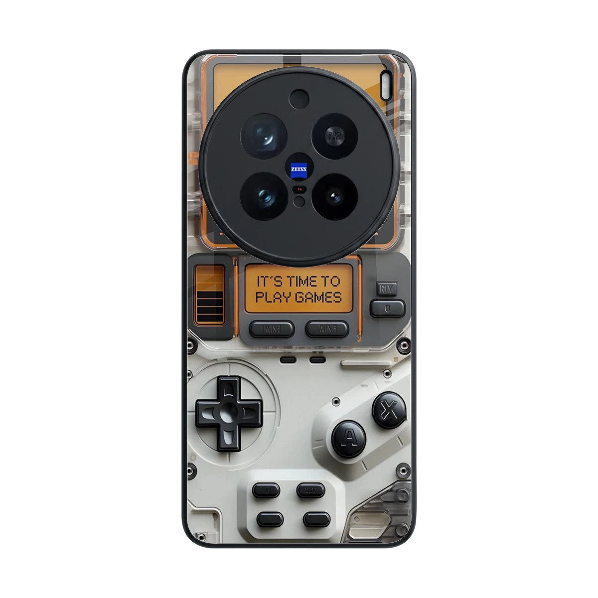Gameboy Orange back phone cover | glass case for vivo x200 pro