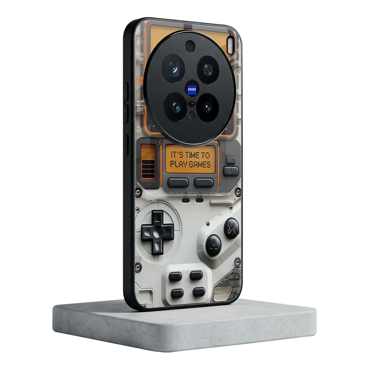 Gameboy Orange vivo x200 pro mobile cover | shockproof glass phone case